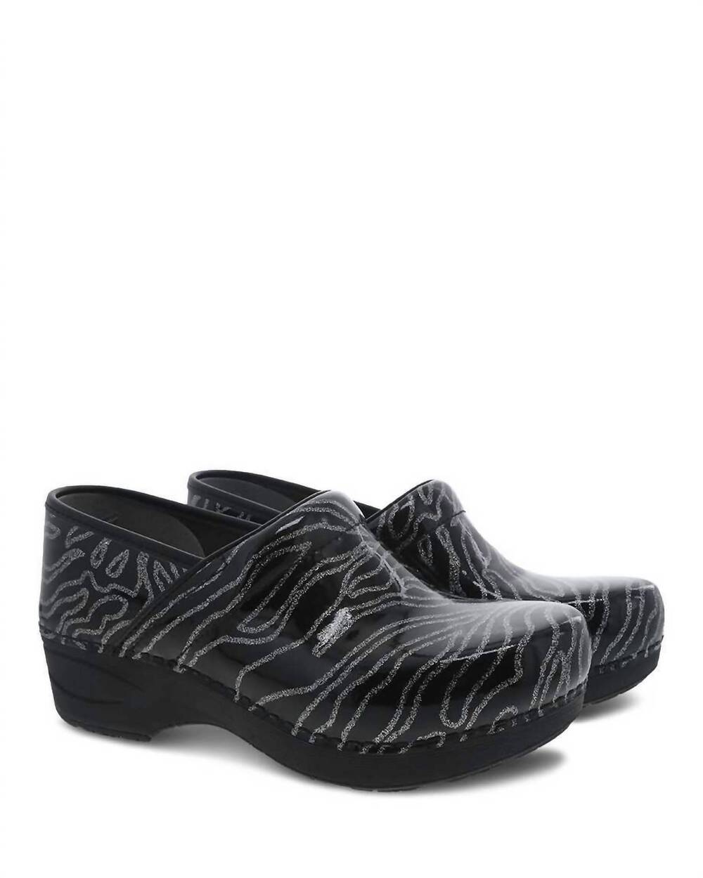 NEW DANSKO women’s xp 2.0 patent clogs in glitter waves